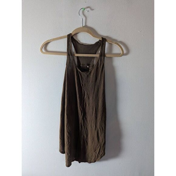 9/15 Exclusively For Saks Fifth Avenue 'Olive Green' Scoopneck Tank Size Small - Picture 2 of 5